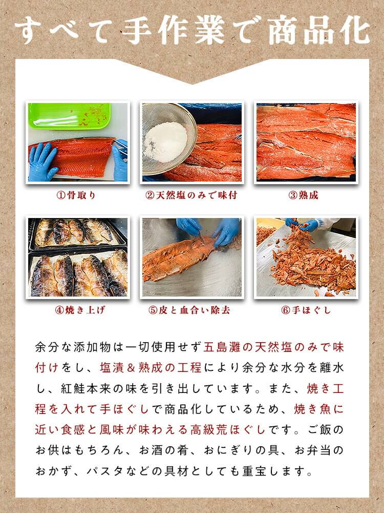 【入荷次第発送】天然紅鮭の無添加&熟成荒ほぐし たっぷり150g メール便 ご飯のお供 朝食 弁当 サケ ふりかけ ごはん 鮭 甲羅組 祖の食庵 sa12
