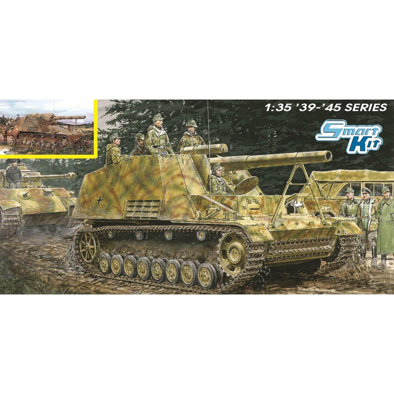 ドラゴン 1/35 WW.II ドイツ軍 Sd.Kfz.165 フンメル初期生産型/後期生産型 2in1 アルミ砲身＆マジックトラック付属 スケールモデル ミリタリープラモデル 模型