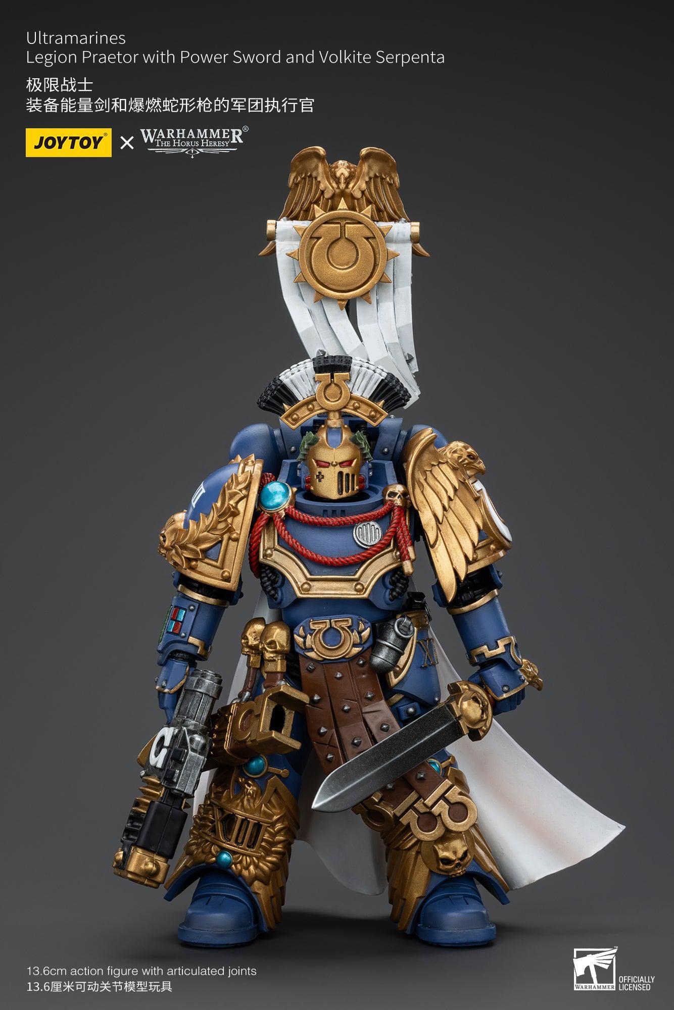 【国内正規代理店】 JOYTOY ジョイトイ ウォーハンマー ホルスの大逆 ウルトラマリーン レギオン　プラエトール（パワーソード、ヴォルカイト・サーペンタ装備） 1/18スケール 可動フィギュア アクションフィギュア｜SOOTANG HOBBY 店