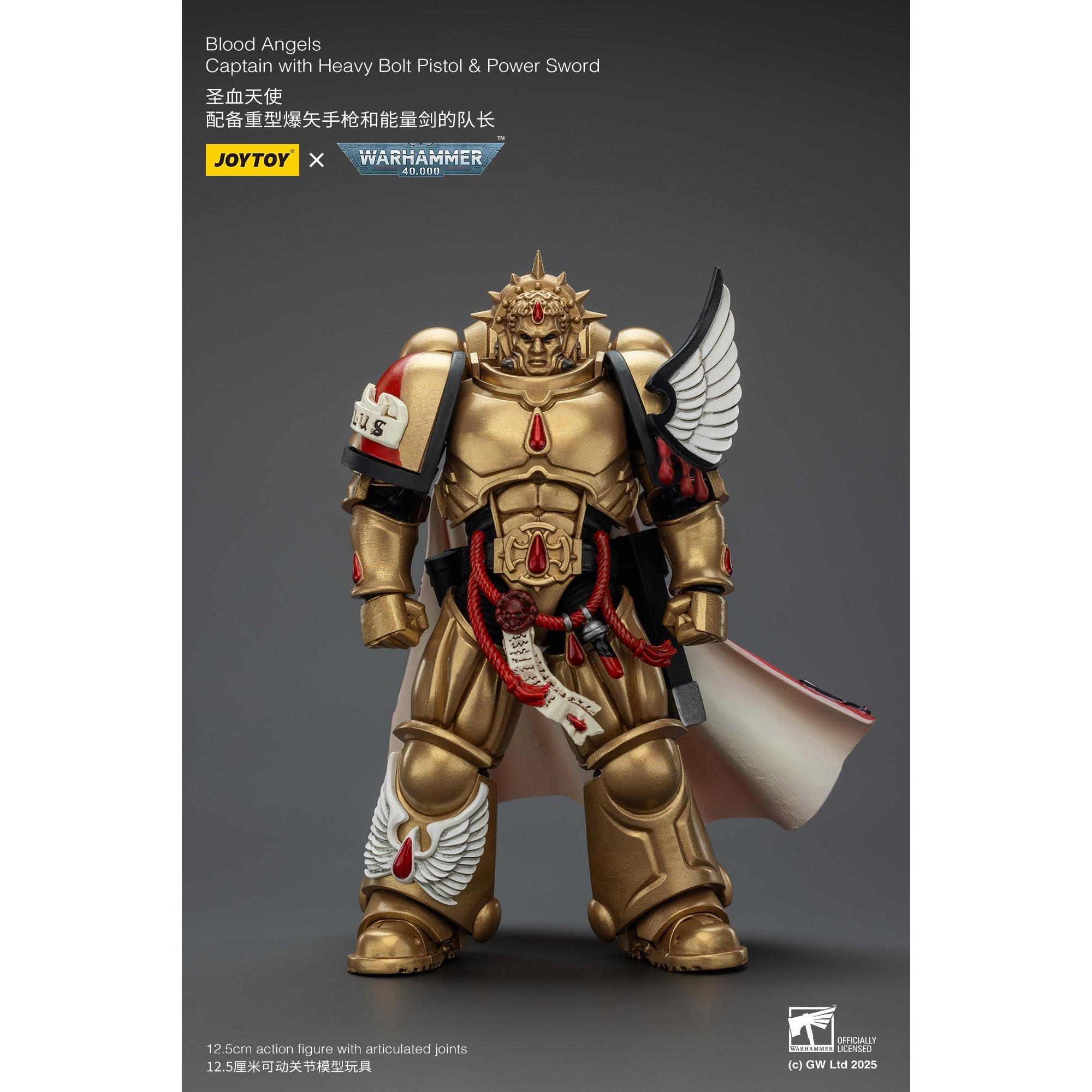 【国内正規代理店】 JOYTOY ジョイトイ ウォーハンマー40,000 ブラッド エンジェル キャプテン（ヘビー・ボルター・ピストル＆パワーソード装備） 1/18スケール 公式 可動フィギュア GOODS FIGURE