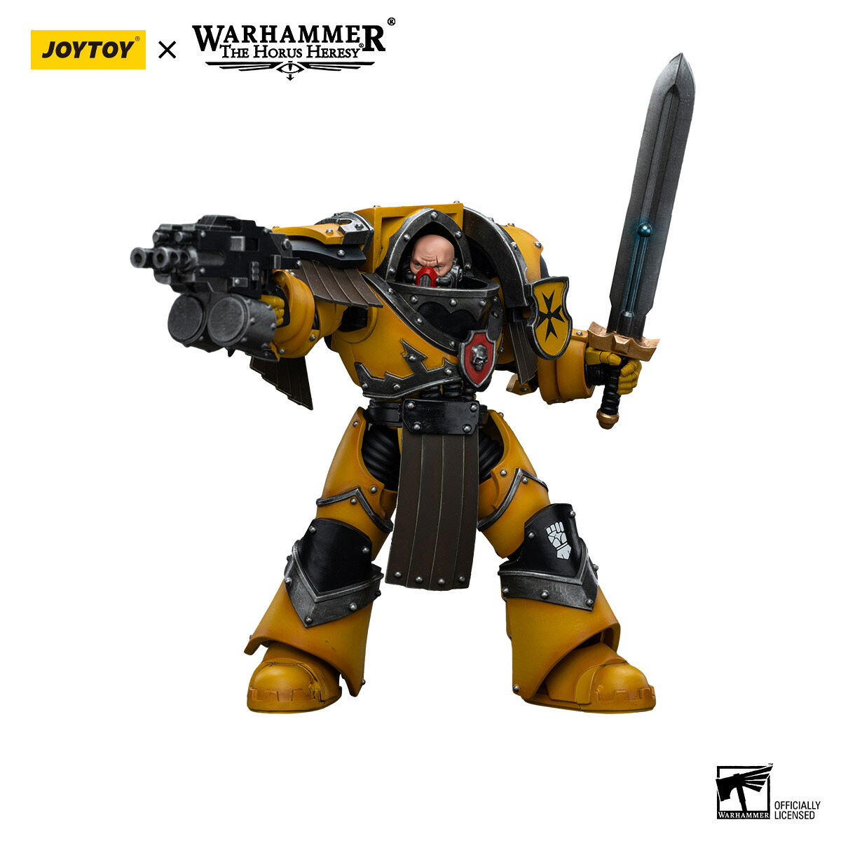 【国内正規代理店】 JOYTOY ジョイトイ ウォーハンマー ホルスの大逆 インペリアルフィスト レギオン・カタフラクティ ターミネーター・スガット サージェント（パワーソード装備） 可動フィギュア アクションフィギュア