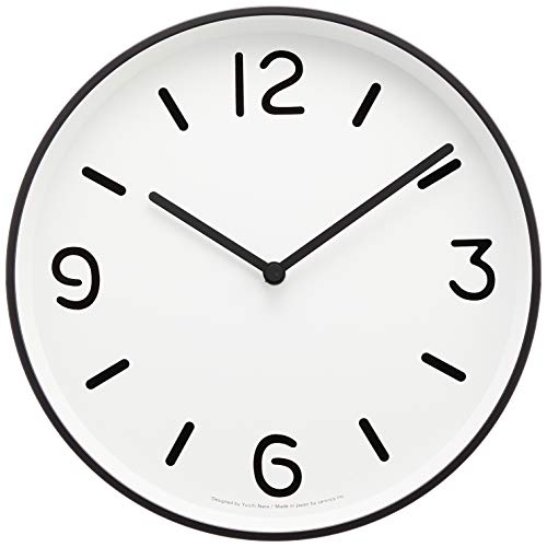 レムノス 掛け時計 アナログ アルミ モノクロック 白 MONO Clock LC10-20A WH Lemnos φ256×d46mm 送料無料