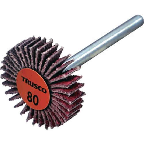ＴＲＵＳＣＯ セラミックフラップホイール 軸径３粍 ＃８０ 外径２５×幅５×軸長３０ （１０個入） TCF2505-CE-80 貨物輸送無料