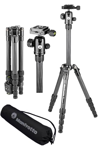 マンフロット(Manfrotto) Element 三脚 スモール ブラックカーボン 耐荷重6kg 5段 開脚角度3段階調整 コンパクト 送料無料