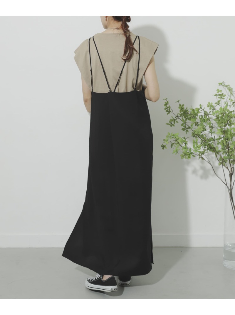 楽天市場 ダブルストラップキャミワンピース Sense Of Place センス オブ プレイス ワンピース ワンピースその他 ブラック ベージュ ブラウン 送料無料 Rakuten Fashion Sense Of Place By Urban Research