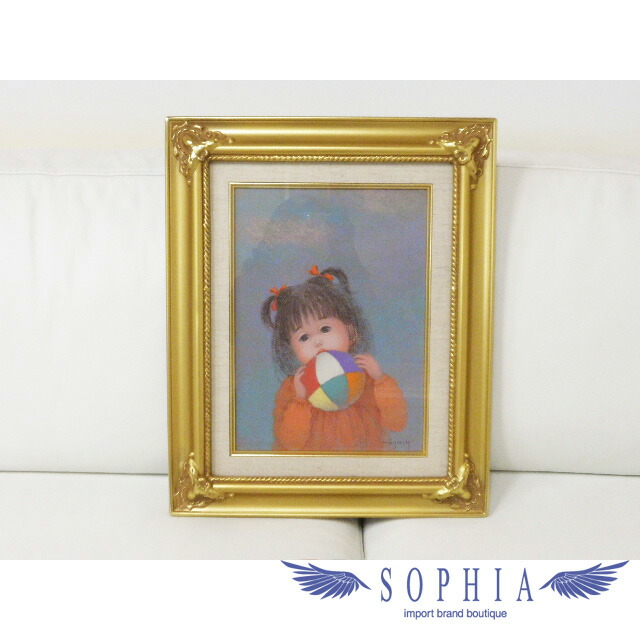 はしぐちみよこ まわれまわれ風車 サイン入り 油絵 送料無料 代引き手数料無料 中古 Mozago Com