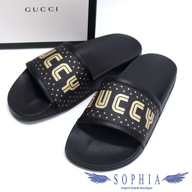 GUCCI ブラック ダブルGロゴ サンダル ダブルG ウィメンズ サンダル