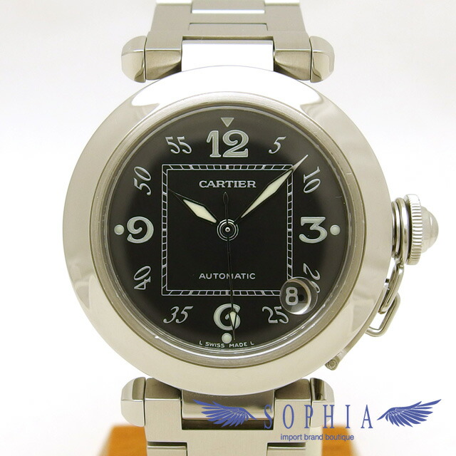 楽天市場】カルティエ パシャC 35mm 黒文字盤 SS【送料無料