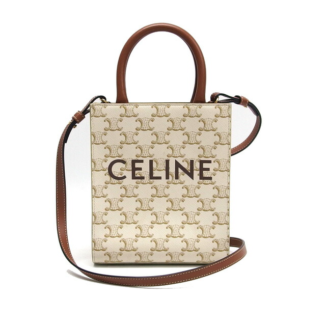 美品【セリーヌ】トリオンフキャンバス ロゴミニトートバッグ CELINE】セリーヌ トリオンフキャンバス ミニトート (CELINE