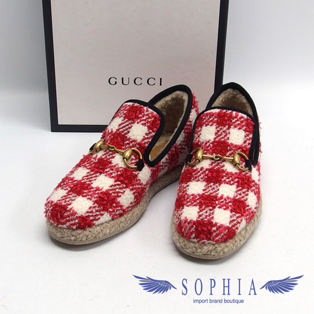 GUCCI チェックローファー-