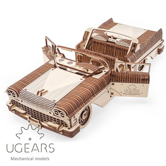 【無料ラッピングサービス有り】<BR>Ugears ユーギアーズ 木製組立立体パズル ドリームカブリオレットVM-05