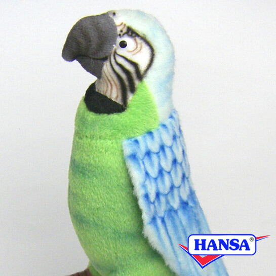 楽天市場】HANSA ハンサ ぬいぐるみ3325 オウム ブルー パロット 青