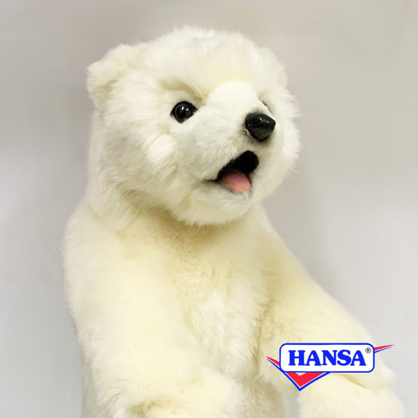 HANSA ハンサ ぬいぐるみ5438 ホッキョクグマの仔 シロクマ しろくま 白くま こぐま リアル 動物｜ソプラノ