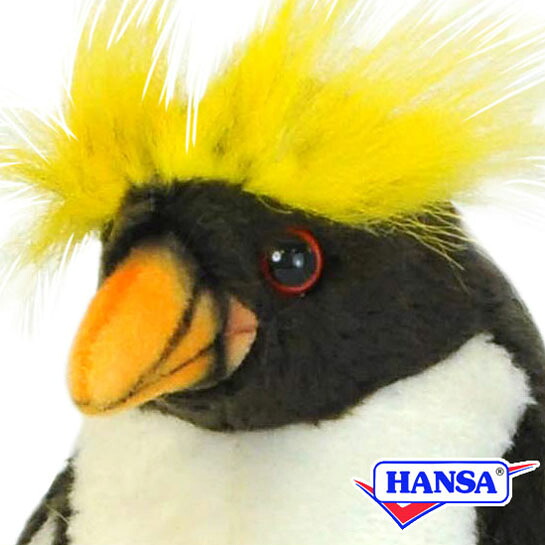 HANSA ハンサ ぬいぐるみ7116 マカロニペンギン ぺんぎん リアル 鳥｜ソプラノ