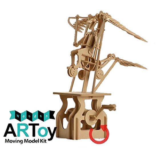 組立式木製カラクリ模型工作キット アートイ artoy 空を夢見る冒険家