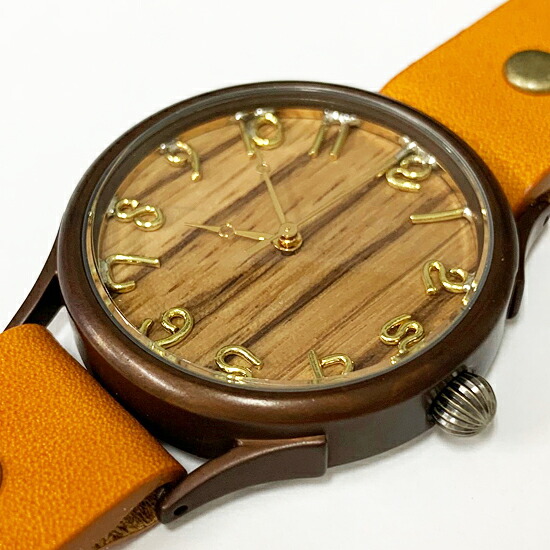 vie ヴィー 白木青写真ウォッチ wood selection\u003cBR\u003eゼブラ 木製文字記号盤