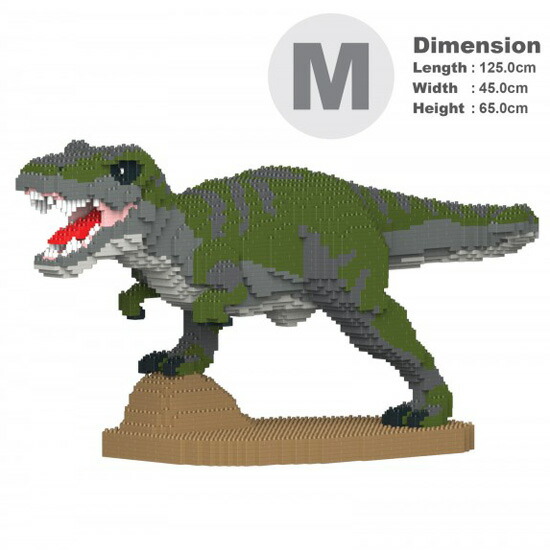 Jekca ジェッカブロック T君王 ティラノサウルス 青葉 02c M01 Craftsman 立体謎合せ 造りパズル Loadedcafe Com