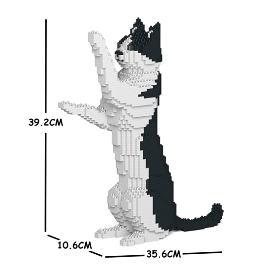 JEKCA ジェッカブロック 白黒猫 17S-M01 立体パズル 組立パズル 猫の 