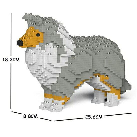 【無料ラッピングサービス有り】 JEKCA ジェッカブロック シェットランドシープドッグ グレー 01S-M01 Sculptor 立体パズル 組立パズル