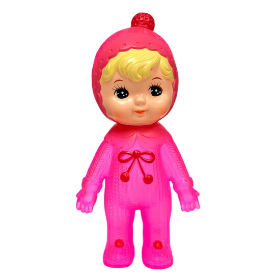 チャーミーちゃん ポンポン帽子 宇山あゆみ コラボ イチゴソーダ ピンク WD.UYM1 児玉産業 ソフビ人形 昭和レトロ