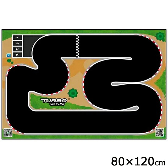 TURBO RACING ターボレーシング<BR>RCトラック アドバンスB 80×120cm サーキットマット レース用コース レースマット 純正 オプションパーツ 1/76スケール