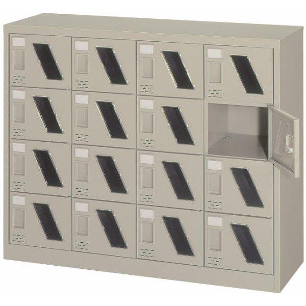 楽天市場】【送料無料】 シューズロッカー 24人用 4列6段 扉付 錠無し