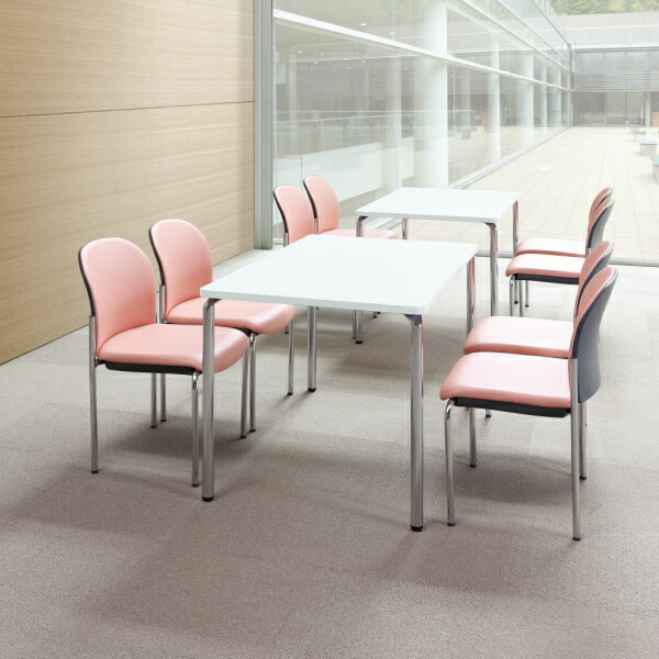 ミーティングテーブル W1500 D750 H700 クロームメッキ脚 会議用テーブル 会議テーブル オフィステーブル 会議室 会議机 オフィス家具 おしゃれ テーブル デザイン 会議デスク 打ち合わせ リフレッシュテーブル ラウンジテーブル 商談 Aico アイコ Ar 1575 法人様限定