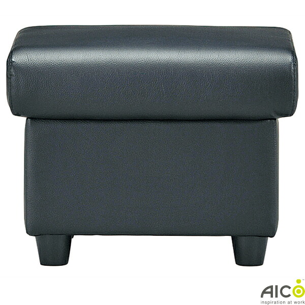【法人様限定】 応接用 スツール 1人掛け レザー張り ブラック トレッタ モダン 単品 1脚 オットマン ソファー 応接家具 応接椅子 応接室 応接ソファ ロビーチェア ロビー 業務用 ラウンジ 応接 セット 役員 家具 高級 オフィス 商談 Aico アイコ RE-2680S(V4) 車上渡し