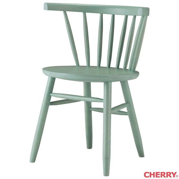 【法人様限定】チェア 天然木 エメラルドグリーン オークレイ cherry 桜屋工業 チェア ウッド エントランス ロビー カフェ 喫茶店 バル レストラン 業務用 送料無料