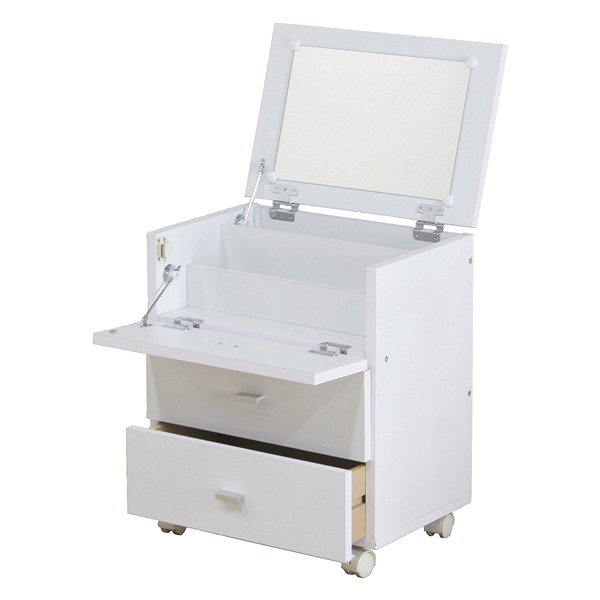 【法人様限定】 フィーゴ ドレッサー FWK-4553DR ホワイト W450×D310×H530 ドレッサー ミラー おしゃれ かっこいい 収納家具 リビング 寝室 ベッドルーム 不二貿易 インテリア家具|DELTA オフィス家具