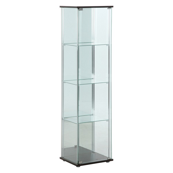 楽天市場】ガラスコレクションケース 4段 LED照明 背面ミラー BK 大型