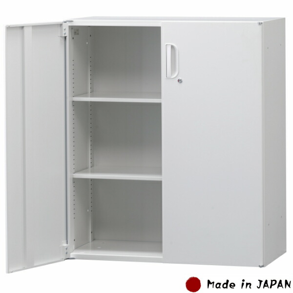 楽天市場 送料無料 日本製 両開き 書庫 下置用 スチール製 W900 D450 H1050mm 鍵付き キャビネット サイズ対応 オフィス書庫 収納 スチール書庫 業務用 ファイル棚 収納棚 オフィス 事務所 オフィス家具 完成品 連結用金具付き 車上渡し Delta Facilities