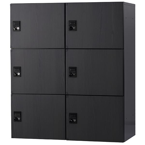【受注生産品】 日本製 パーソナルロッカー 6人用 下置用 スチール製 W900×D450×H1050mm 2列3段 ブラック アッシュグレー 鍵付き ダイヤル錠 キャビネット 業務用 メールボックス メールロッカー 個人ロッカー 個人用ロッカー オフィス家具 完成品 車上渡し 送料無料 50,160円