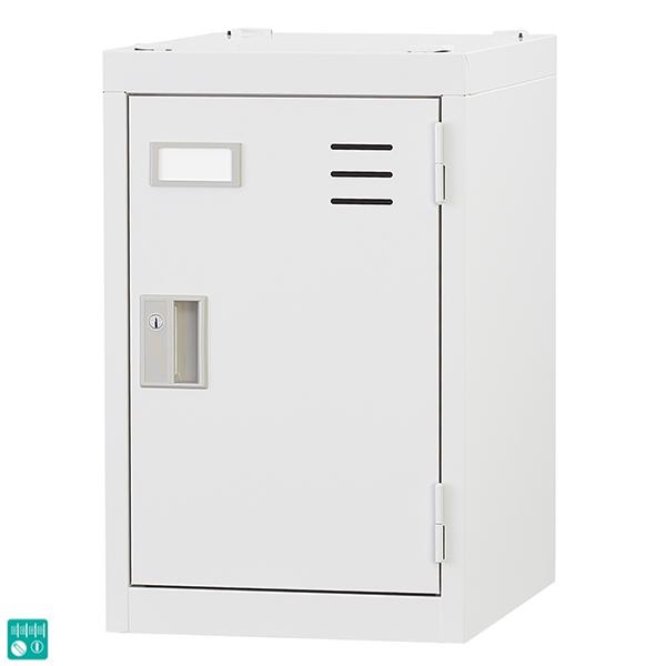 【受注生産品】 1人用 スタンダードロッカー 深型 鍵付き 1人用タイプ ダイヤル錠 TLK-MD1D パーソナルロッカー ロッカー ホワイトグレー色 スチールロッカー スチール製 オフィスロッカー 収納 更衣ロッカー オフィス家具 【日本製】【送料無料】