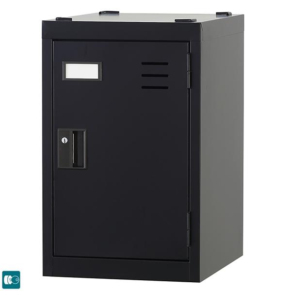 【受注生産品】 1人用 ブラック スタンダードロッカー 深型 鍵付き 1人用タイプ 内筒交換錠 TLK-MN1D-MB パーソナルロッカー ロッカー ブラック色 スチールロッカー スチール製 黒ロッカー オフィスロッカー 収納 更衣ロッカー オフィス家具 【日本製】【送料無料】