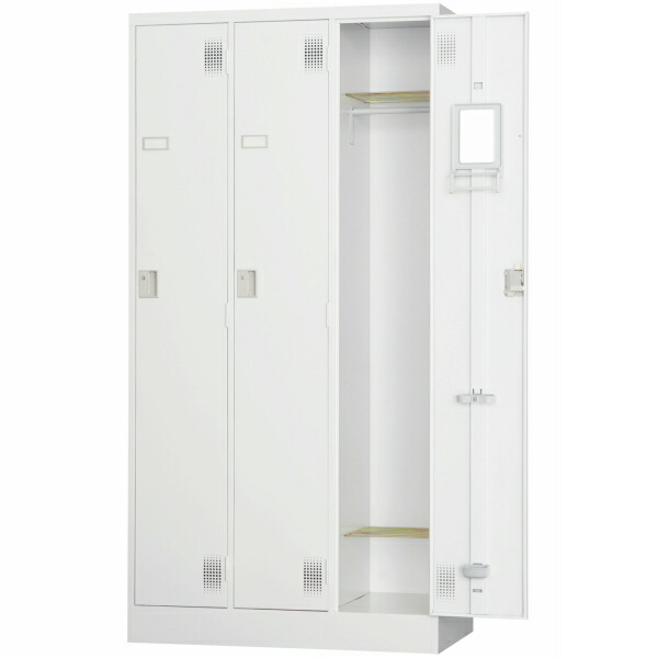 楽天市場】スチールロッカー 3人用 鍵付き シリンダー錠