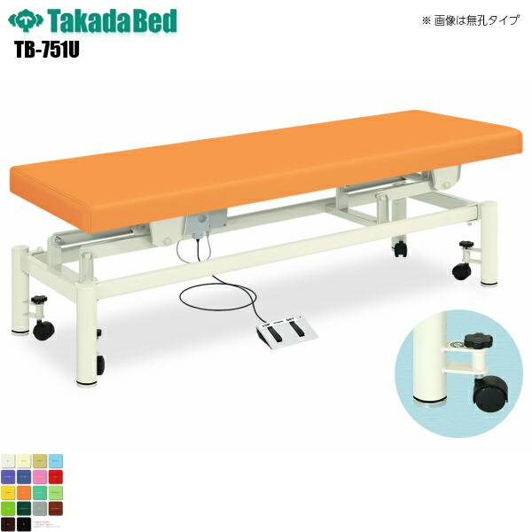 【日本製】【送料無料】 有孔電動ハイローキャリー [TB-751U][高田ベッド製作所] 診察ベッド 昇降 診察台 ベッド マッサージ台 マッサージベッド 病院 クリニック 医療 介護 診察 診察室 施術 施術ベッド 昇降ベッド 電動ベッド 電動昇降 軒先渡し