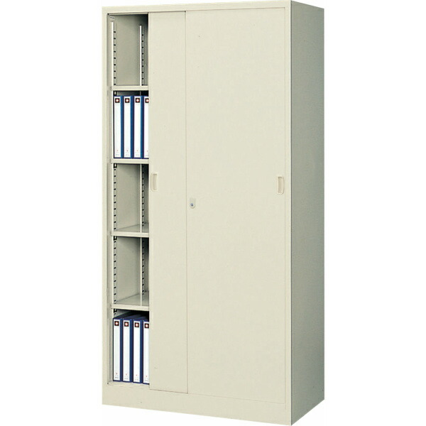 楽天市場】3枚 引違い キャビネット 鍵付き 上置 下置 書庫 スチール