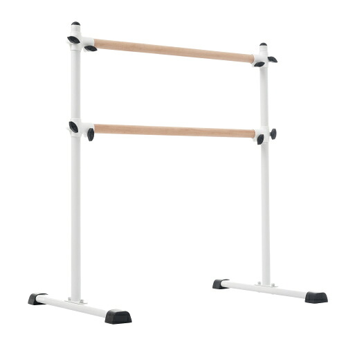 【即納】バレエバー 2段式 スタンド バレエ バー レッスンバー 高さ 段階 無段階調整 0~105cm 調整 天然木 プレゼント ギフト 贈り物 送料無料