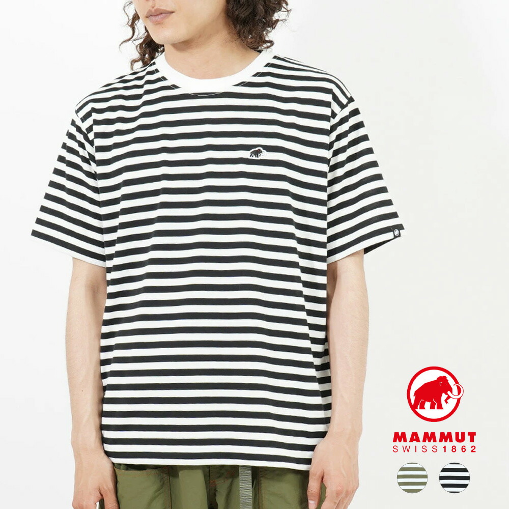 マムート Tシャツ カットソー メンズ マムート ストライプ Tシャツ アジアンフィット MAMMUT 1017-07450 正規取扱品