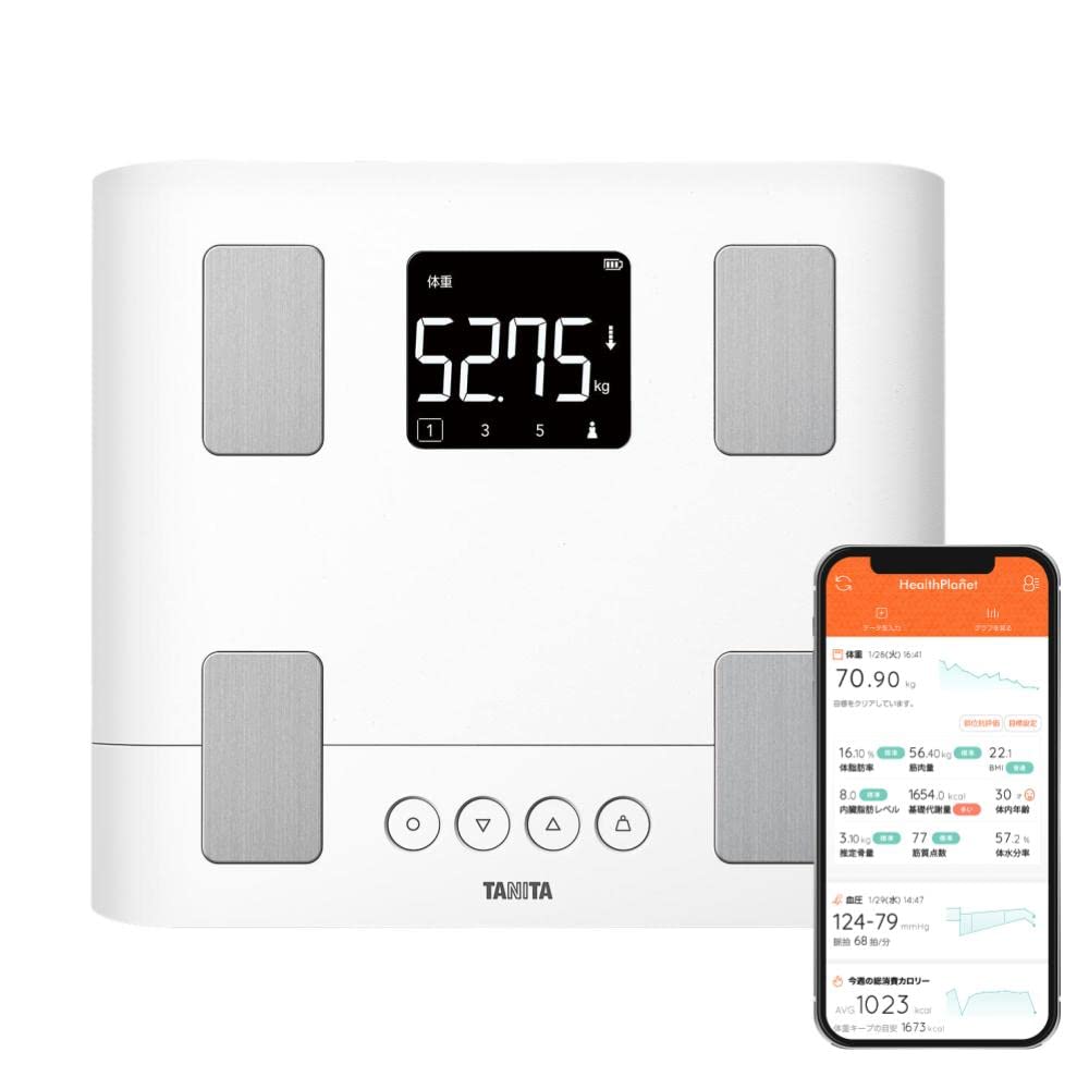 タニタ 体量計 体組み上げる計 スマホ連絡 50gユニット うしろ側点火装置 BC-332L WH 白いこと 赤ちゃんの生まれ育つを見守る