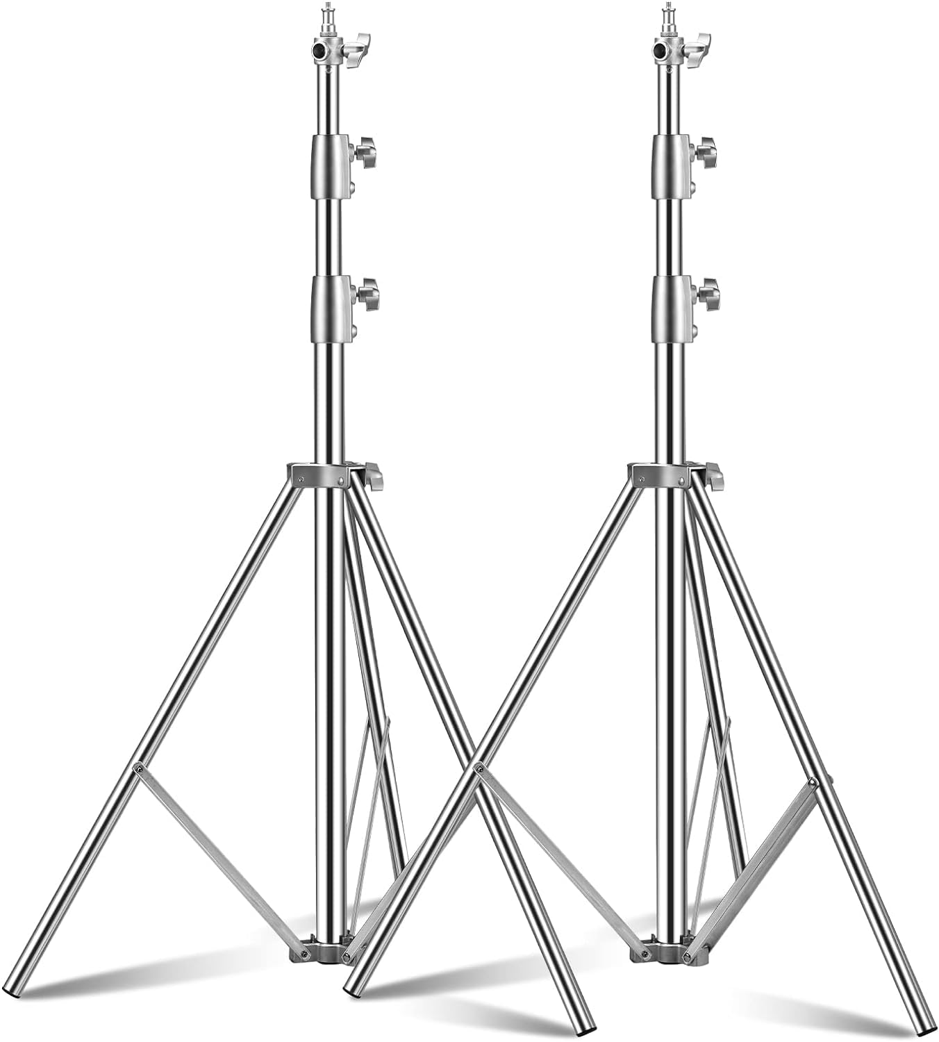 【送料無料】2PCS ステンレス ライトスタンド 110"/2.8m バネ式 1/4インチから3/8インチネジ変換 写真スタジオ ポートレート ケロ撮影|Sora Value