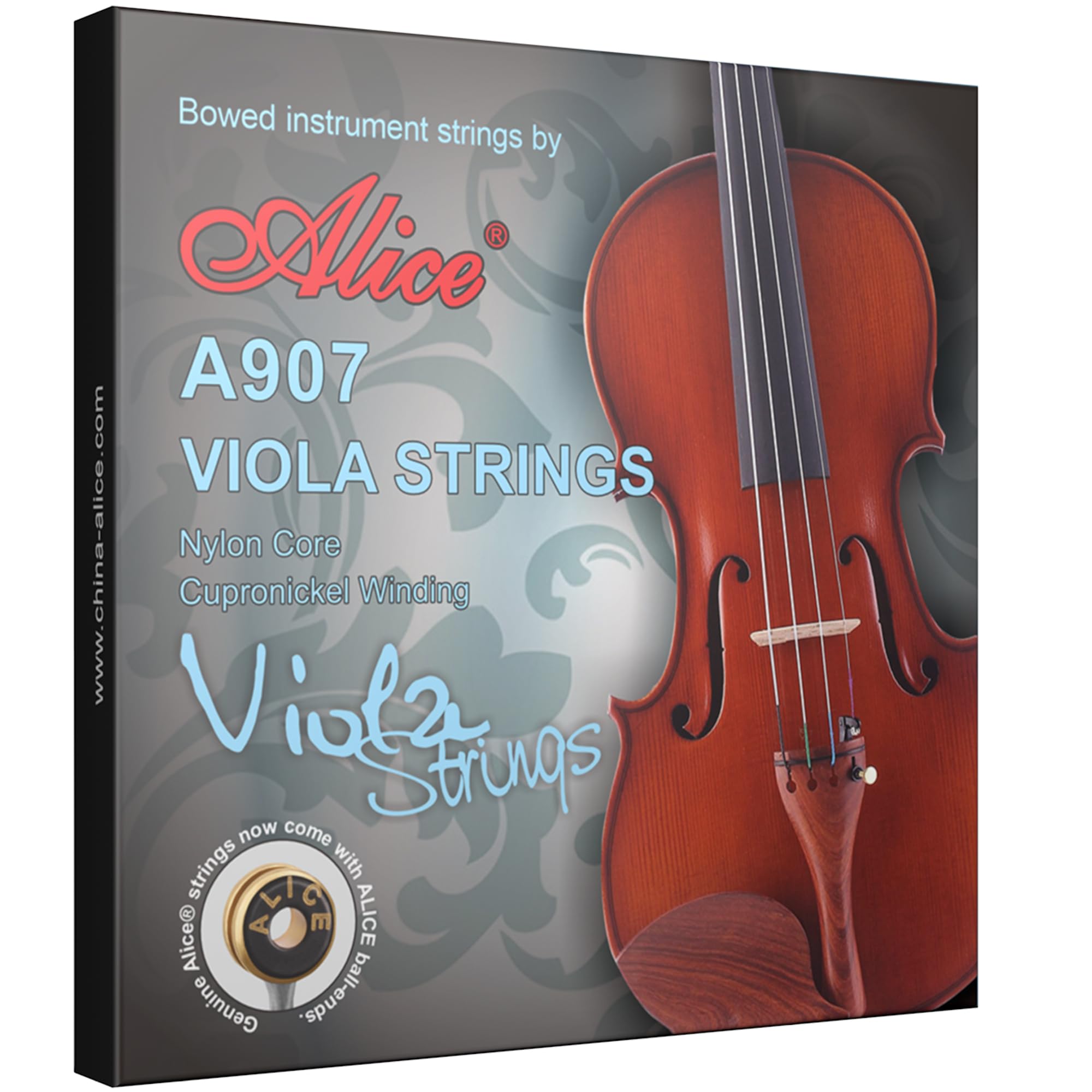 【送料無料】（）ビオラ弦 Viola Strings コンサート用弦 ヴィオラ弦セット ナイロンコア弦 クロム合金材質 A907 15インチ対応｜Sora Value