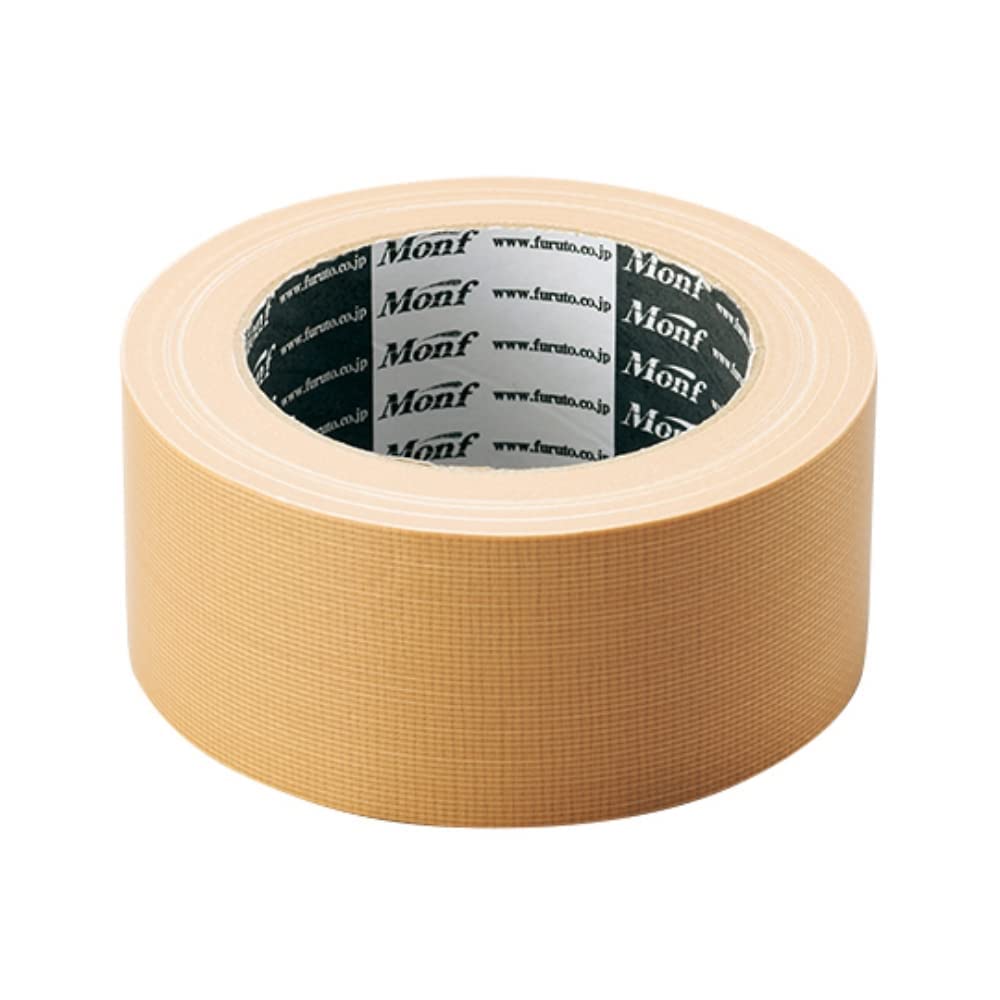 【送料無料】【箱売り】 Monf No.8015 布粘着テープ 黄土 厚0.2mm&times;幅50mm&times;長さ25m 30巻入り ノンパッケージ 無包装 段ボール箱 封緘｜Sora Value