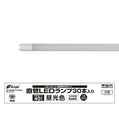 オーム電機 直管LED照明ランプ 40形好いかげんに G13 昼光色 グロースタータ物の具専用 片側給電 30本入 LDF40SS・D/17/23K3 貨物輸送無料