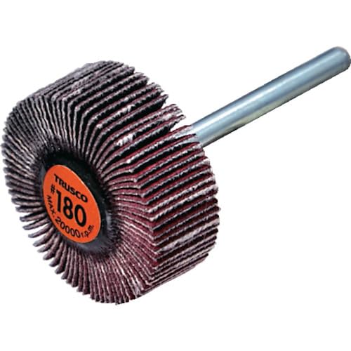 ＴＲＵＳＣＯ セラミックフラップホイール 軸径３粍 ＃１８０ 外径２５×幅１０×軸長３０ （１０個入） TCF2510-CE-180 貨物輸送無料
