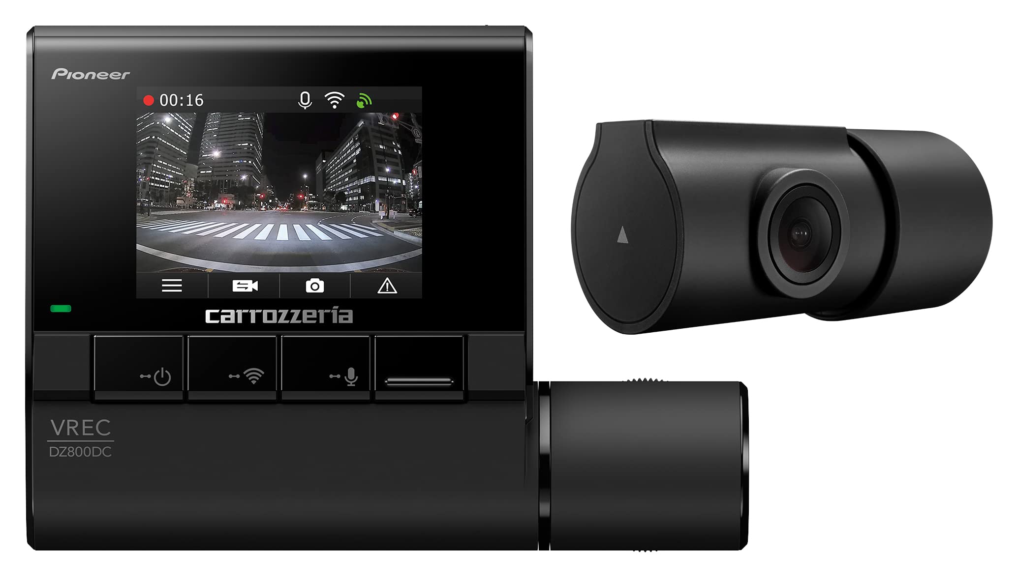 Pioneer パイオニア ドライブレコーダー VREC-DZ800DC 前後2カメラ 前後200万画素 2インチ 24時間365日駐車 送料無料