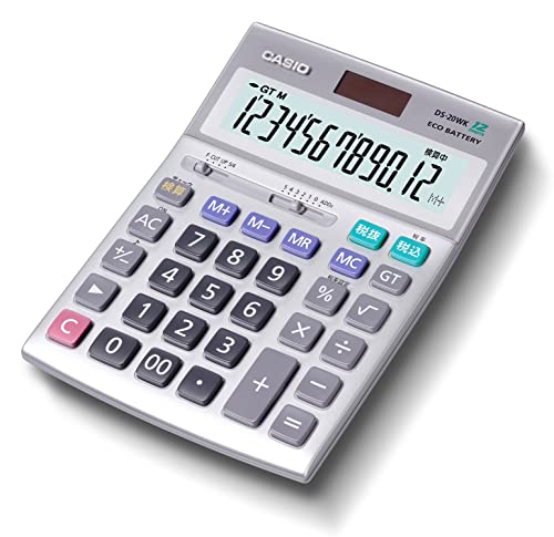 カシオ 本格実務電卓 12桁 検算機能 グリーン購入法適合 デスクタイプ DS-20WK 送料無料｜そら坊ストア