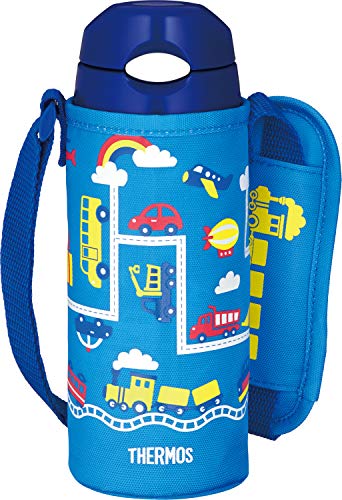 サーモス 水筒 真空断熱ストローボトル 400ml ブルーネイビー 保冷専用 FHL-402F BL-N 送料無料
