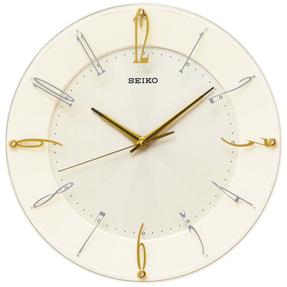 セイコークロック 柱時計 電磁波 アナログ 皮膚軟化剤 光輝 KX214C SEIKO 本体大きさ:32.7×32.7×4.6糎 貨物輸送無料